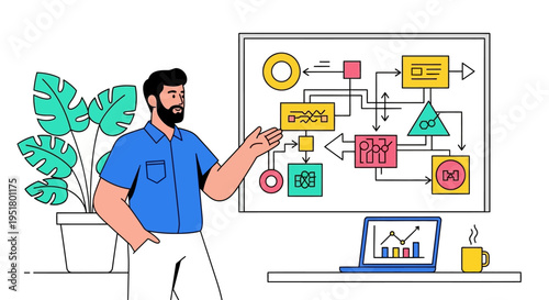 Senior Solutions Architect Explaining Complex Systems Integration and Data Flow for Enterprise SaaS Growth