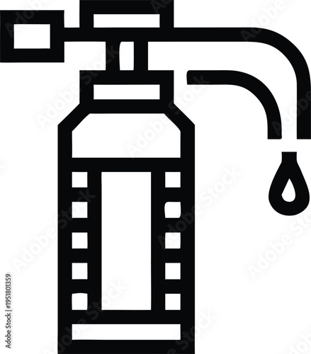 Essential water filtration system icon for clean drinking liquid dispensing and purification services