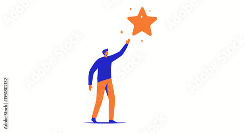 Strategic professional reaching for ambitious goals and high-performance excellence in a modern B2B corporate environment