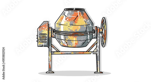 Cement Mixer Illustration