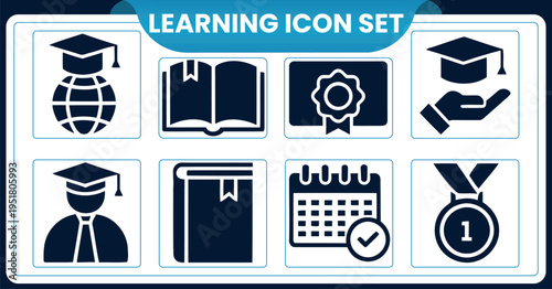 Educational icons for learning and academicsEducational icons for learning and academics
