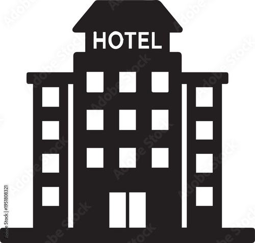 Monopoly Single Hotel Real Estate Silhouettes
