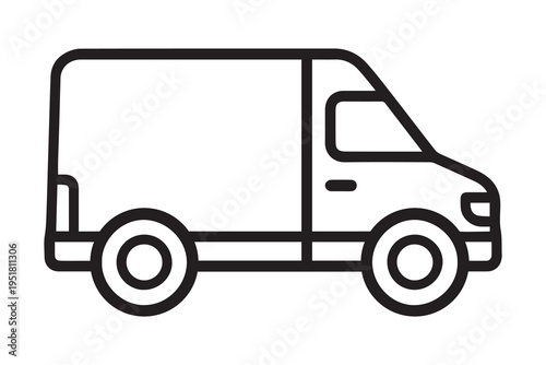 vector illustration of a delivery truck