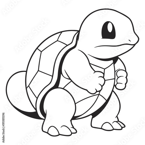 Cute Cartoon Turtle Mascot Vector IllustrationCute Cartoon Turtle Mascot Vector Illustration