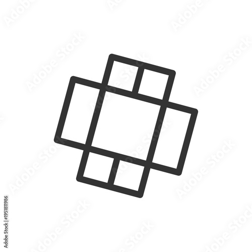 Open box line icon