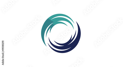 Dynamic Flowing Lines Abstract Circular Design Element