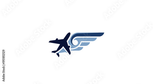 Dynamic Flight Symbol - Modern Airplane Wing Design
