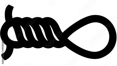 Rope coil vector symbol