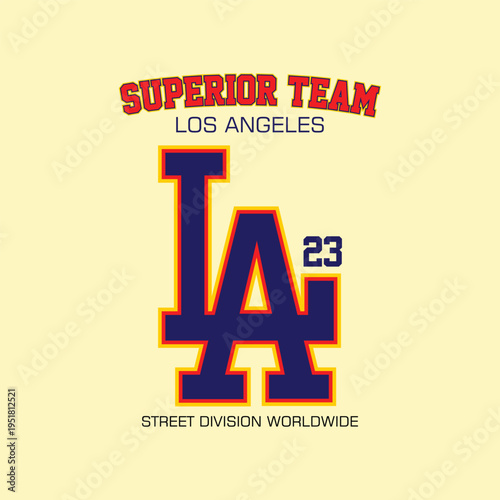 los angeles superior team simple vintage