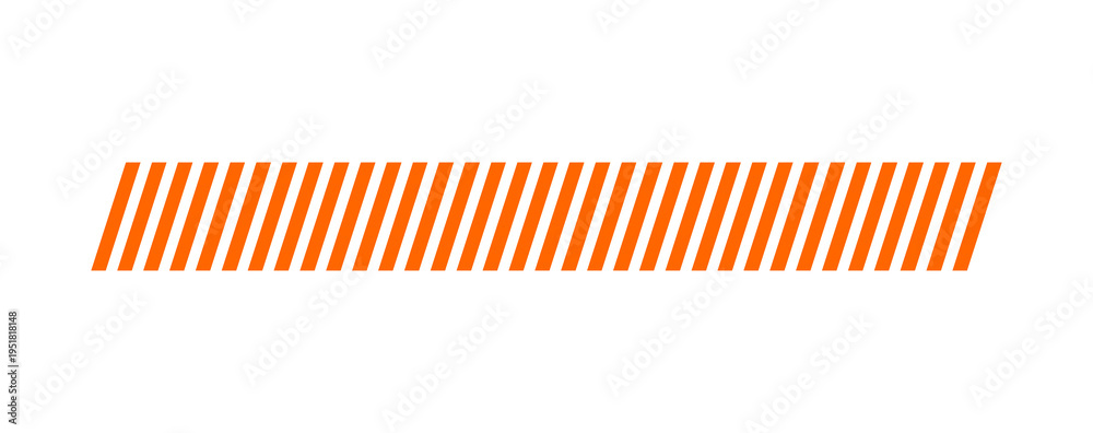 Foto Orange diagonal stripe line pattern minimalist abstract bar element for divider,
