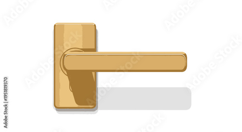 Elegant Brass Door Lever Handle - Modern Interior Design Element