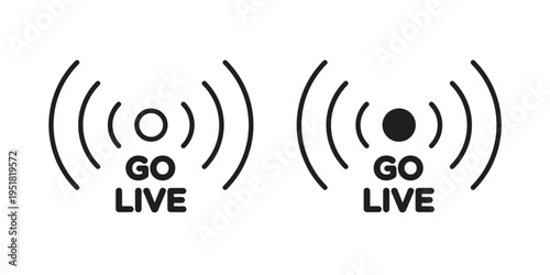 Tableau sur toile Go live icon