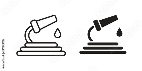 Hose icon. Black and White Vector Illustrations. line icon vector pictogram
