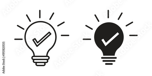 Inspiration icon. Black and White Vector Illustrations. line icon vector pictogram