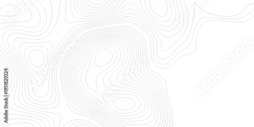 Topographic seamless map pattern with contour lines. Abstract geographic elevation design, lines sea map modern white background.