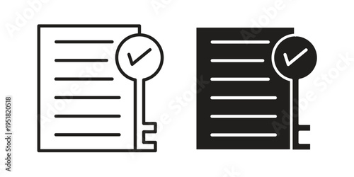 Key takeaway icon. Black and White Vector Illustrations. line icon vector pictogram