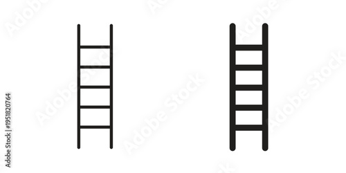 Ladder icon. Black and White Vector Illustrations. line icon vector pictogram