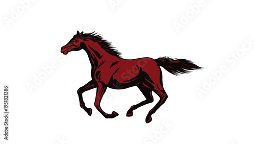 red horse vector illustration