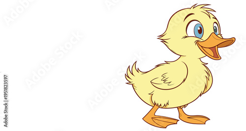 Cute cartoon baby duckling character