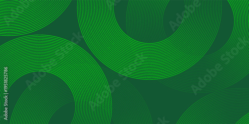 Modern Abstract Green Gradient Circular Lines Background. eps 10