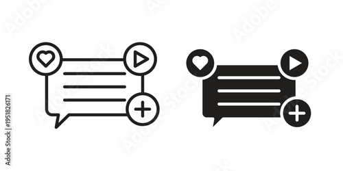 Social campaign icon. Black and White Vector Illustrations. line icon vector pictogram