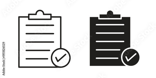 Summary icon. Black and White Vector Illustrations. line icon vector pictogram