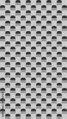 Abstract Geometric Pattern with Semicircles vector illustration