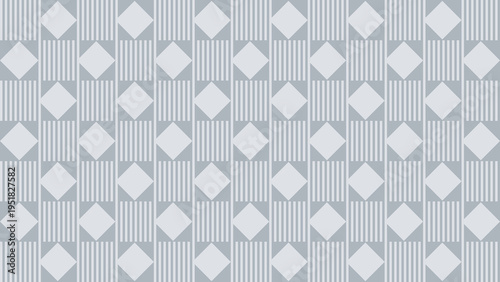 Gray Geometric Diamond and Square Pattern Background vector illustration