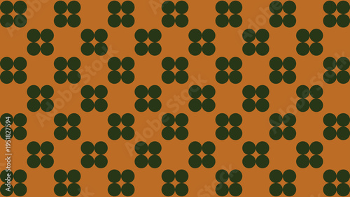 Geometric Dark Green Four Dots Pattern vector illustration
