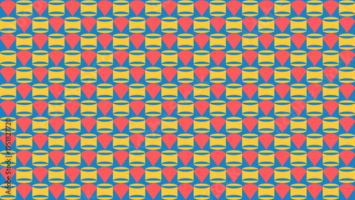 Geometric Pattern with Rectangles and Triangles vector illustration