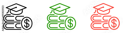 education scholarship savings icon vector