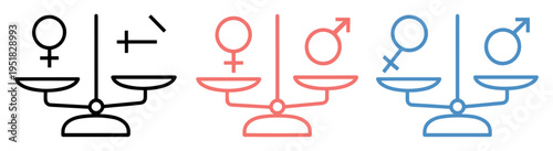 gender equality social justice icon