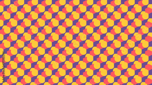 Vibrant Repeating Pattern with Overlapping Ovals vector illustration