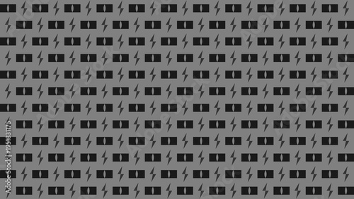 Abstract Pattern of Rectangles and Lightning Bolts vector illustration