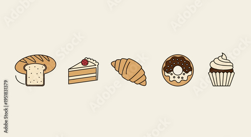 A variety of sweet and savory baked goods.