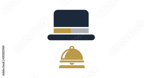 Elegant Dining Service with Classic Hat Icon