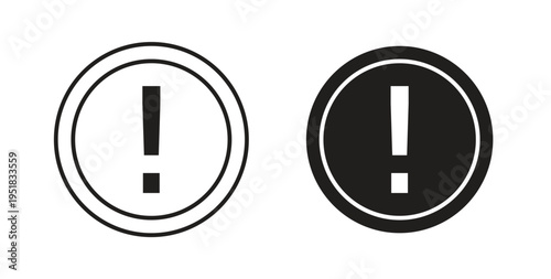 Exclamation interface icon in line design. Editable stroke icon.