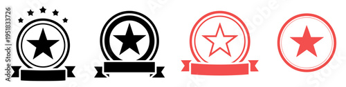 award badge excellence icon set