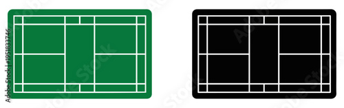 badminton court layout design vector set