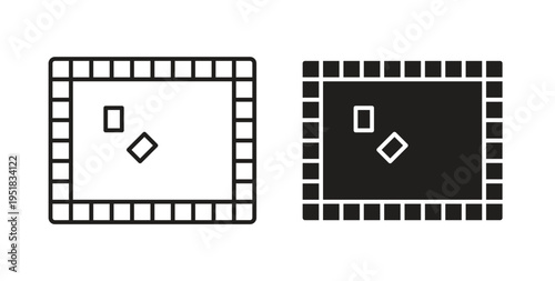Game board icon in line design. Editable stroke icon.