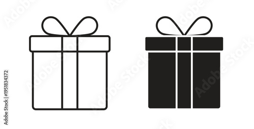 Gifts icon in line design. Editable stroke icon.