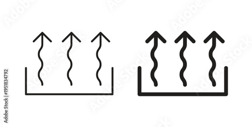 Heat icon in line design. Editable stroke icon.