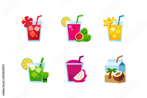 Tropical Fruit Drinks Collection