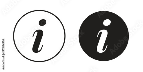 Info icon in line design. Editable stroke icon.