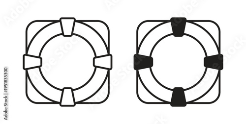 Life buoy icon in line design. Editable stroke icon.