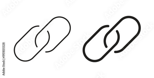 Link icon in line design. Editable stroke icon.