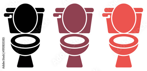 toilet restroom icon vector set