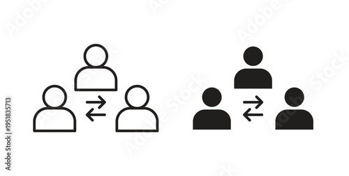 Mediator icon in line design. Editable stroke icon.