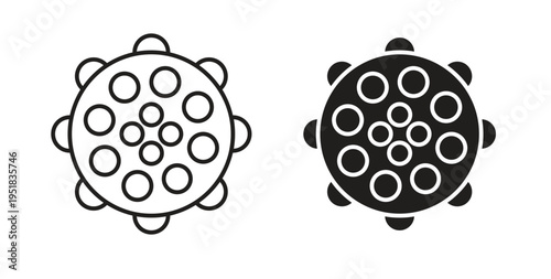 Massage ball icon in line design. Editable stroke icon.