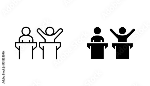 jury group committee icon set, vector illustration on white background
